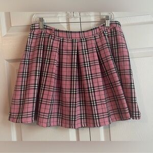 Hot Topic Pink Plaid Mini Skirt Size Medium Goth Schoolgirl